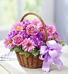 Lavender Flower Basket from Clermont Florist & Wine Shop, flower shop in Clermont